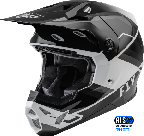 FLY RACING - FORMULA CP RUSH HELMET GREY/BLACK/WHITE 2X - Image 1