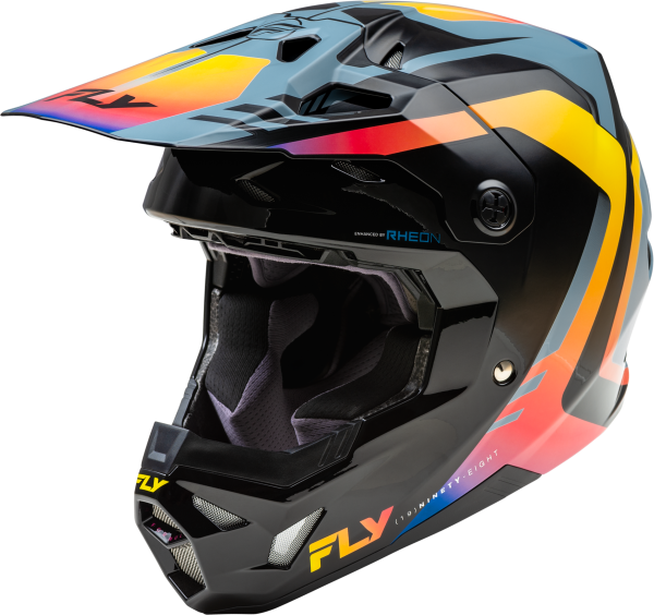 FLY RACING - FORMULA CP KRYPTON HELMET GREY/BLACK/ELECTRIC FADE XS - Image 1