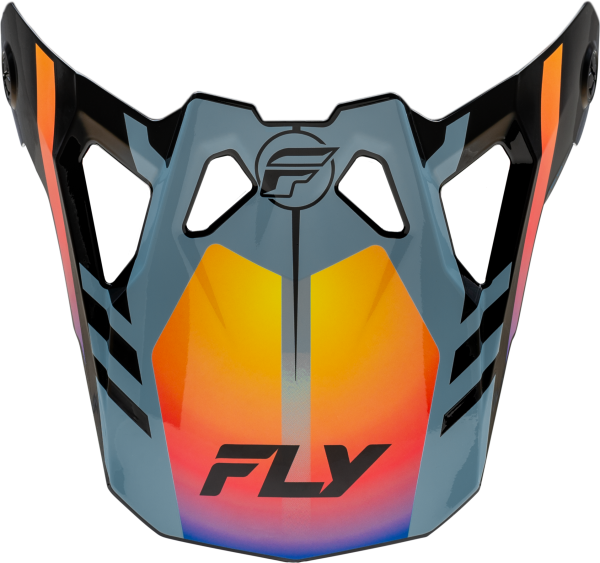 FLY RACING - FORMULA CP KRYPTON VISOR GREY/BLACK/ELECTRIC FADE YS-S - Image 1