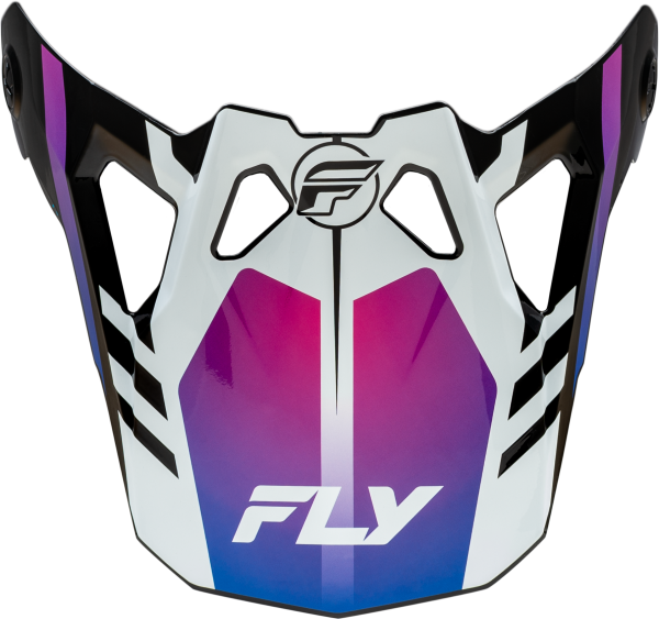 FLY RACING - FORMULA CP KRYPTON VISOR WHITE/BLACK/PURPLE YS-S - Image 1