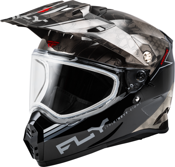 FLY RACING - TREKKER CW CONCEAL HELMET DUAL SHLD BLACK/GREY/WHITE 2X - Image 1