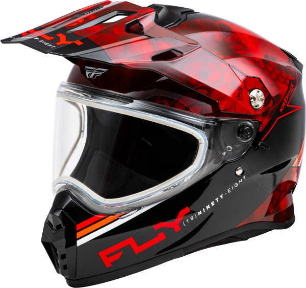 FLY RACING - TREKKER CW CONCEAL HELMET DUAL SHLD RED/BLACK 2X - Image 1