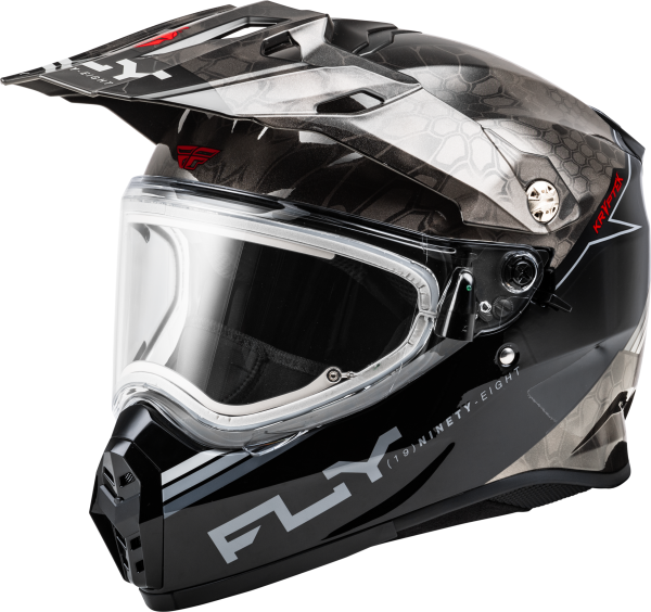 FLY RACING - TREKKER CW CONCEAL HELMET ELEC SHLD BLACK/GREY/WHITE XS - Image 1