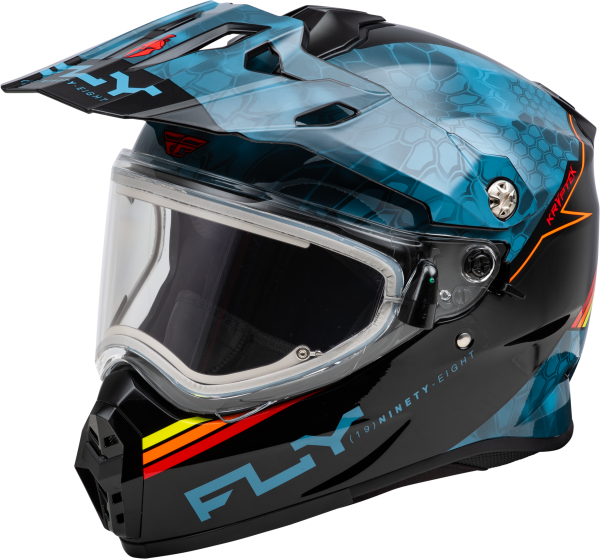 FLY RACING - TREKKER CW CONCEAL HELMET ELEC SHLD SLATE/BLACK/RED LG - Image 1