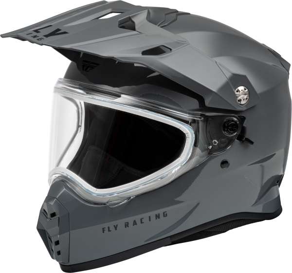 FLY RACING - TREKKER CW SOLID HELMET DUAL SHLD GREY 2X - Image 1