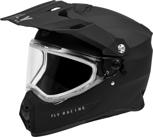 FLY RACING - TREKKER CW SOLID HELMET DUAL SHLD MATTE BLACK XS - Image 1