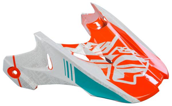 FLY RACING - KINETIC PRO CANARD HELMET VISOR WHITE/TEAL/ORANGE - Image 1