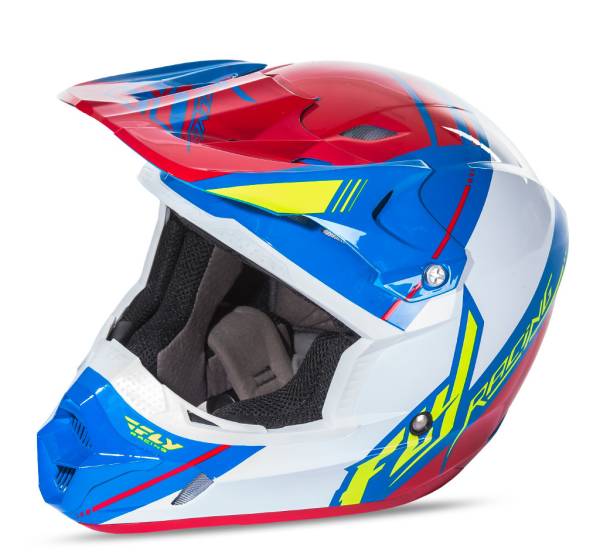 FLY RACING - KINETIC PRO CANARD REPLICA HELMET RED/WHITE/BLUE XS - Image 1