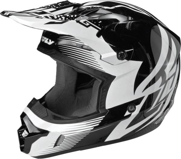 FLY RACING - KINETIC INVERSION HELMET BLACK/WHITE 2X - Image 1