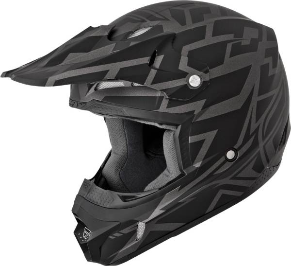 FLY RACING - KINETIC BLOCK OUT HELMET MATTE BLACK XS - Image 1