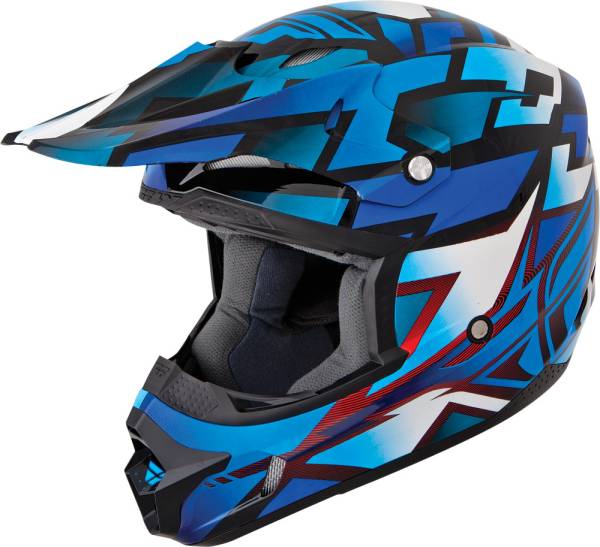 FLY RACING - KINETIC BLOCK OUT HELMET BLUE/BLACK XS - Image 1