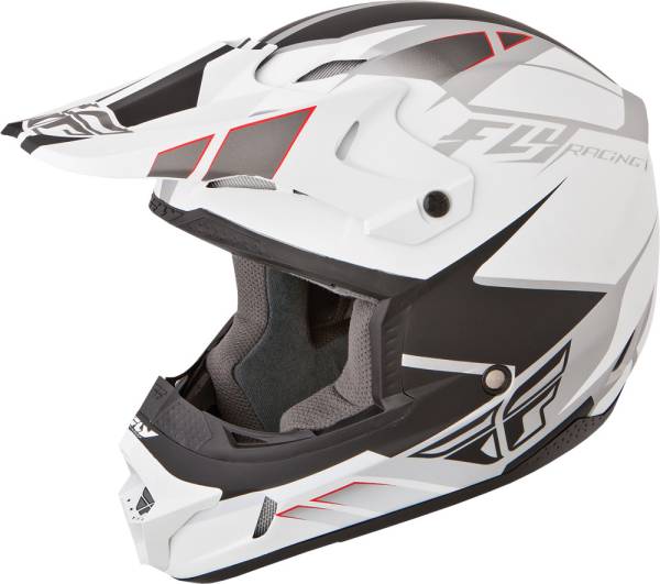 FLY RACING - KINETIC IMPULSE HELMET MATTE WHITE/BLACK XS - Image 1