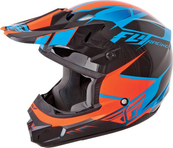 FLY RACING - KINETIC IMPULSE HELMET BLUE/BLACK/ORANGE 2X - Image 1