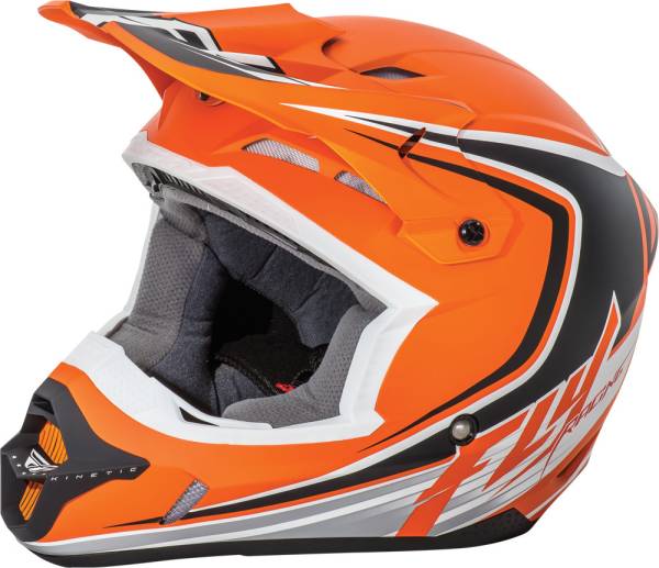 FLY RACING - KINETIC FULLSPEED HELMET MATTE ORANGE/BLACK/WHITE XS - Image 1