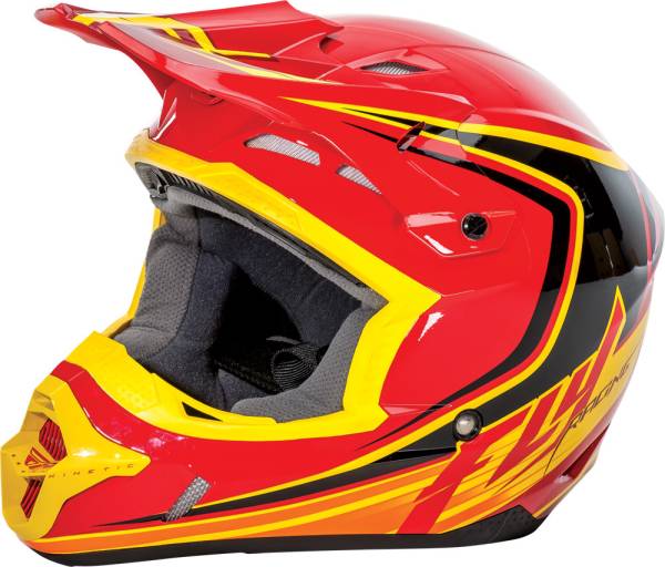 FLY RACING - KINETIC FULLSPEED HELMET RED/BLACK/YELLOW XS - Image 1