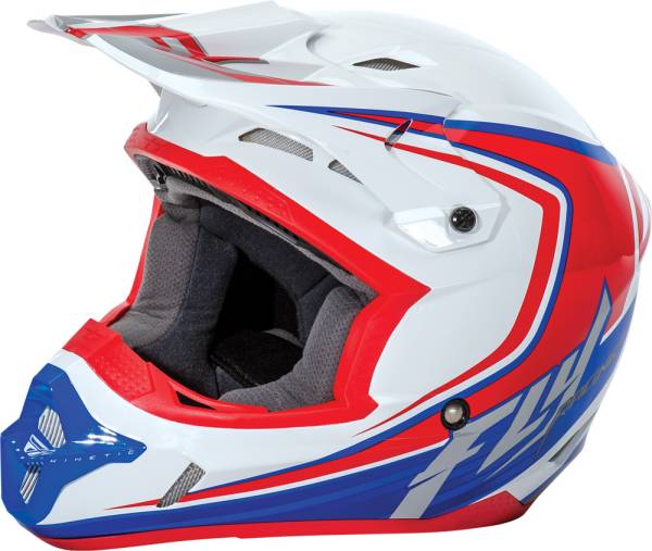 FLY RACING - KINETIC FULLSPEED HELMET WHITE/RED/BLUE YL - Image 1