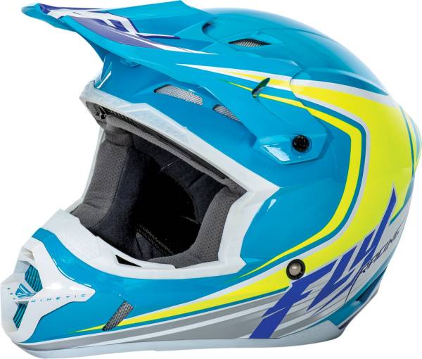 FLY RACING - KINETIC FULLSPEED HELMET BLUE/HI-VIS/WHITE XS - Image 1