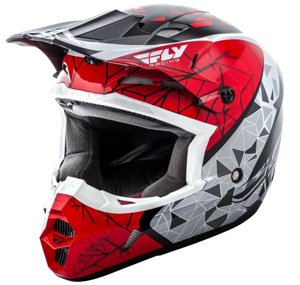 FLY RACING - KINETIC CRUX HELMET RED/BLACK/WHITE YL - Image 1