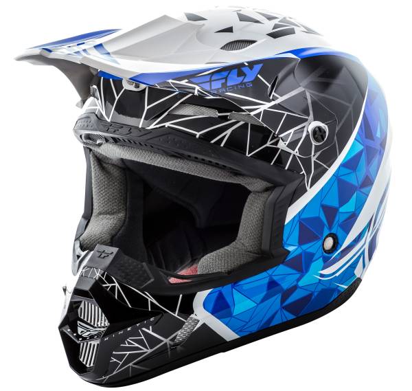 FLY RACING - KINETIC CRUX HELMET WHITE/BLACK/BLUE 2X - Image 1