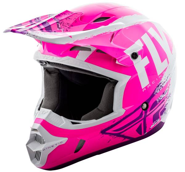 FLY RACING - KINETIC BURNISH HELMET PINK/WHITE/PURPLE XS - Image 1