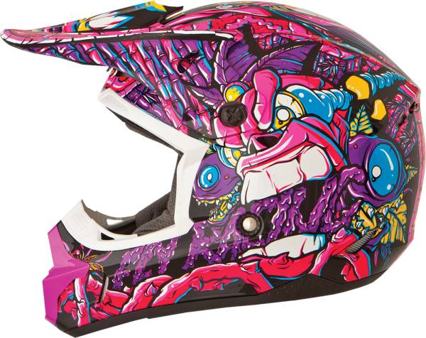 FLY RACING - KINETIC JUNGLE HELMET PURPLE YL - Image 1