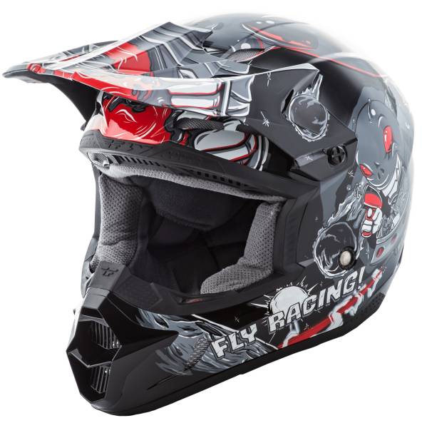 FLY RACING - KINETIC INVAZION HELMET GREY YM - Image 1