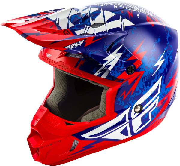 FLY RACING - KINETIC SHOCKED HELMET BLUE/RED YL - Image 1