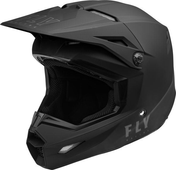 FLY RACING - YOUTH KINETIC SOLID HELMET MATTE BLACK YL - Image 1