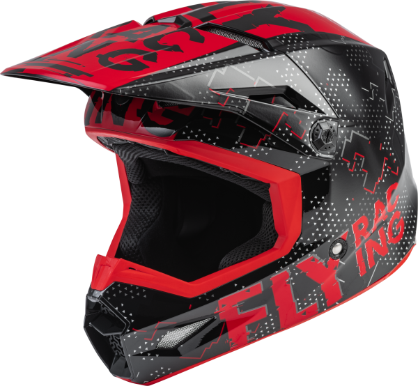 FLY RACING - YOUTH KINETIC SCAN HELMET BLACK/RED YL - Image 1