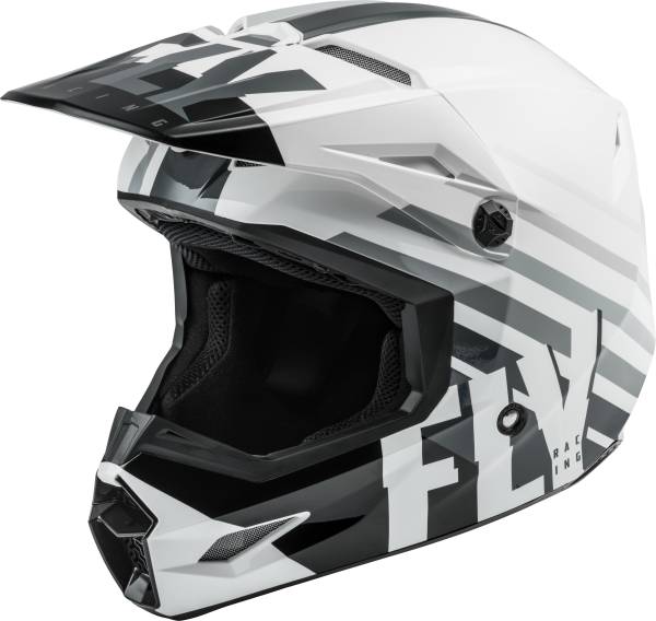 FLY RACING - KINETIC THRIVE HELMET WHITE/BLACK/GREY 2X - Image 1