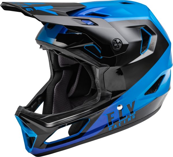 FLY RACING - RAYCE BICYCLE HELMET BLACK/BLUE LG - Image 1