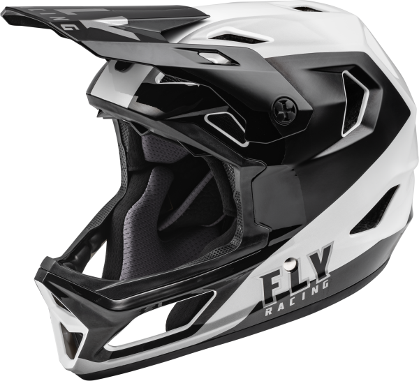 FLY RACING - RAYCE BICYCLE HELMET BLACK/WHITE LG - Image 1