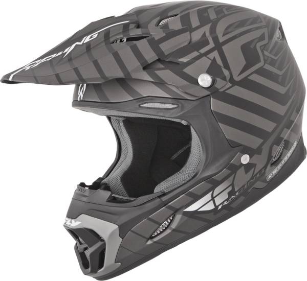 FLY RACING - THREE.4 SONAR HELMET FLAT BLACK/CHARCOAL 2X - Image 1