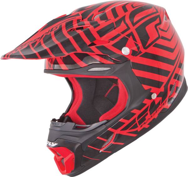 FLY RACING - THREE.4 SONAR HELMET RED/BLACK 2X - Image 1