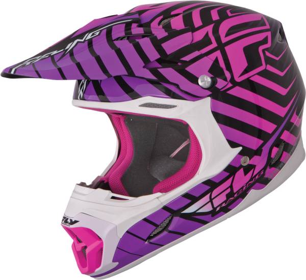 FLY RACING - THREE.4 SONAR HELMET PURPLE/PINK 2X - Image 1