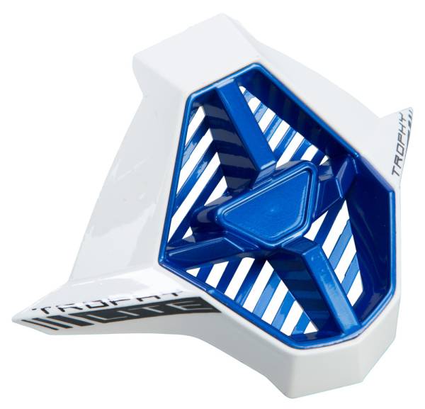 FLY RACING - TROPHY LITE MOUTHPIECE (BLUE/WHITE/SILVER) - Image 1