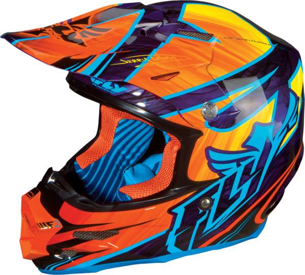 FLY RACING - F2 CARBON ACETYLENE HELMET ORANGE/PURPLE S - Image 1