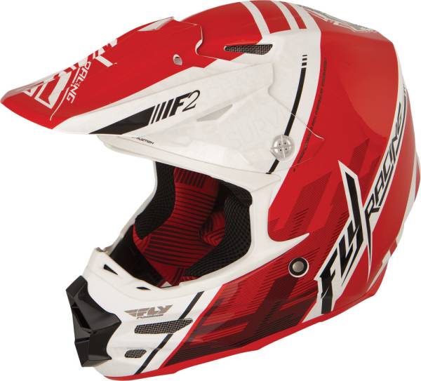 FLY RACING - F2 CARBON CANARD HELMET WHITE/RED/BLACK 2X - Image 1