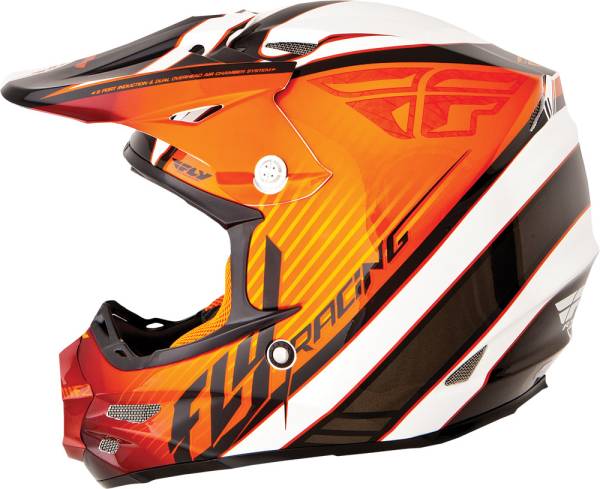 FLY RACING - F2 CARBON FASTBACK HELMET ORANGE/BLACK/WHITE 2X - Image 1