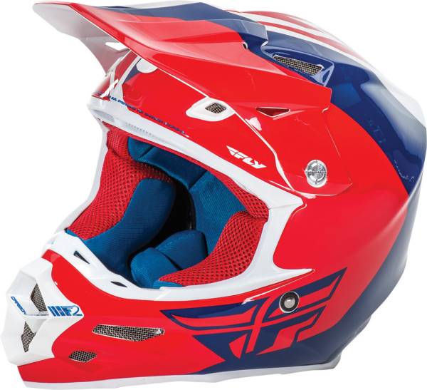 FLY RACING - F2 CARBON PURE HELMET RED/BLUE/WHITE 2X - Image 1