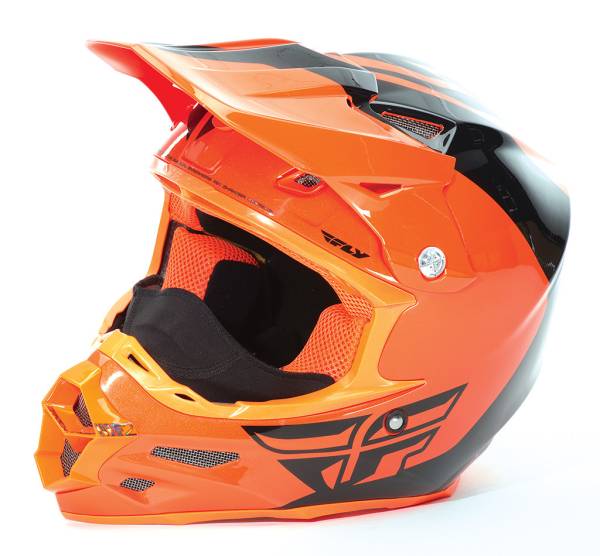 FLY RACING - F2 CARBON PURE COLD WEATHER HELMET ORANGE/BLACK 2X - Image 1