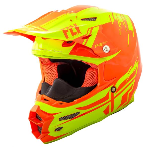 FLY RACING - F2 CARBON FORGE COLD WEATHER HELMET HI-VIS/ORANGE 2X - Image 1