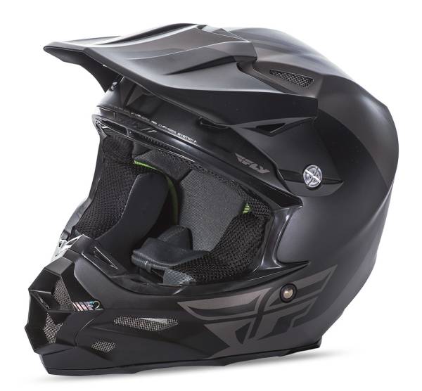 FLY RACING - F2 CARBON PURE HELMET MATTE GREY/BLACK XS - Image 1