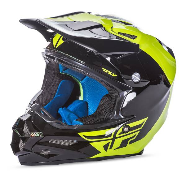 FLY RACING - F2 CARBON PURE HELMET HI-VIS/BLACK 2X - Image 1