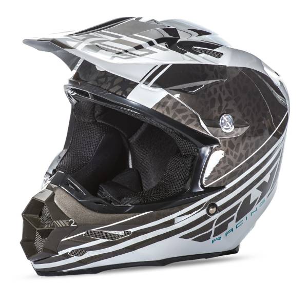 FLY RACING - F2 ANIMAL HELMET BLACK/WHITE 2X - Image 1