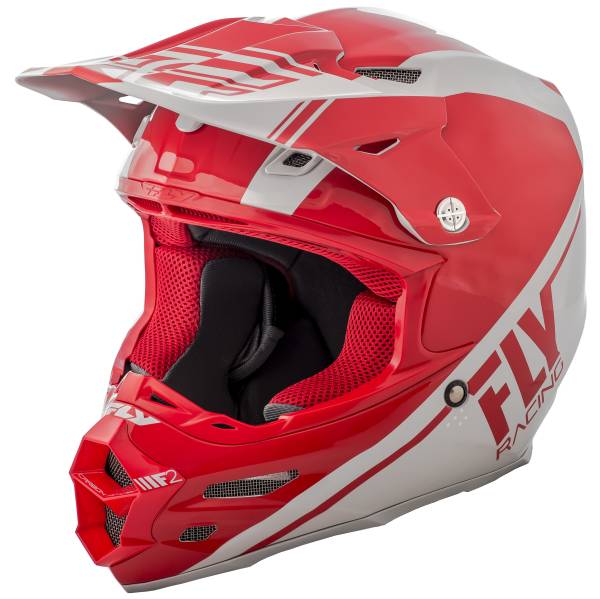 FLY RACING - F2 CARBON REWIRE HELMET RED/GREY 2X - Image 1