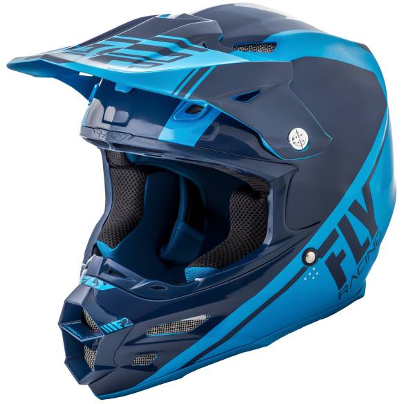 FLY RACING - F2 CARBON REWIRE HELMET NAVY BLUE/LIGHT BLUE 2X - Image 1