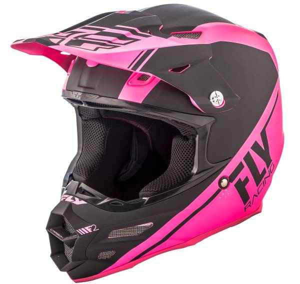 FLY RACING - F2 CARBON REWIRE HELMET MATTE NEON PINK/BLACK XS - Image 1