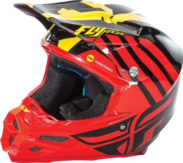 FLY RACING - F2 CARBON ZOOM HELMET RED/BLACK/YELLOW XS - Image 1