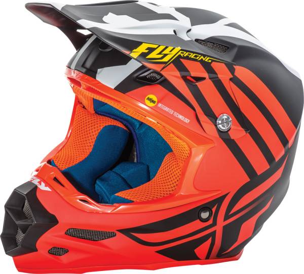 FLY RACING - F2 CARBON ZOOM HELMET MATTE ORANGE/BLACK/WHITE XS - Image 1